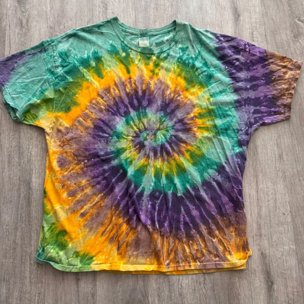 Y2K Gildan Tie Dye T-Shirts Lot of 5 Mens size 3XL Spiral Psychedelic colorful - Picture 6 of 12
